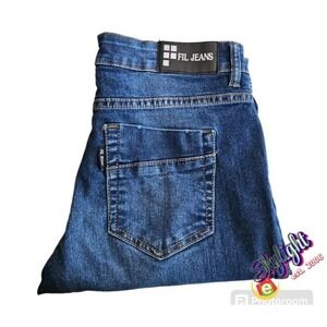 Fil Jeans Women Blue Low Rise Raw Hem Denim Jeans Juniors Size 5 28X32